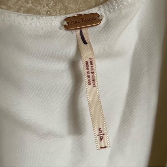 NWOT - FREE PEOPLE - White Bow Cami Tank Top - Stretchy SOFT - Size S - New! - Picture 10 of 12